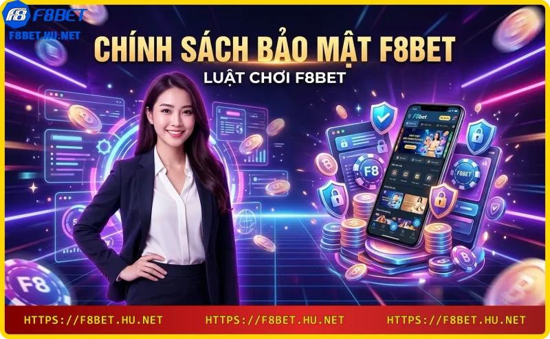 Bàn tay chạm vào khóa vân tay bảo mật trên nền lưới neon - luật chơi bảo mật F8bet