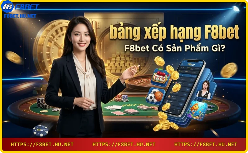 Các sản phẩm giải trí tại F8bet bao gồm cá cược thể thao, casino và xổ số