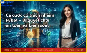 Giao diện nhà cái F8bet với các sản phẩm cá cược nổi bật trên nền neon sang trọng