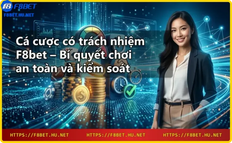 Giao diện nhà cái F8bet với các sản phẩm cá cược nổi bật trên nền neon sang trọng