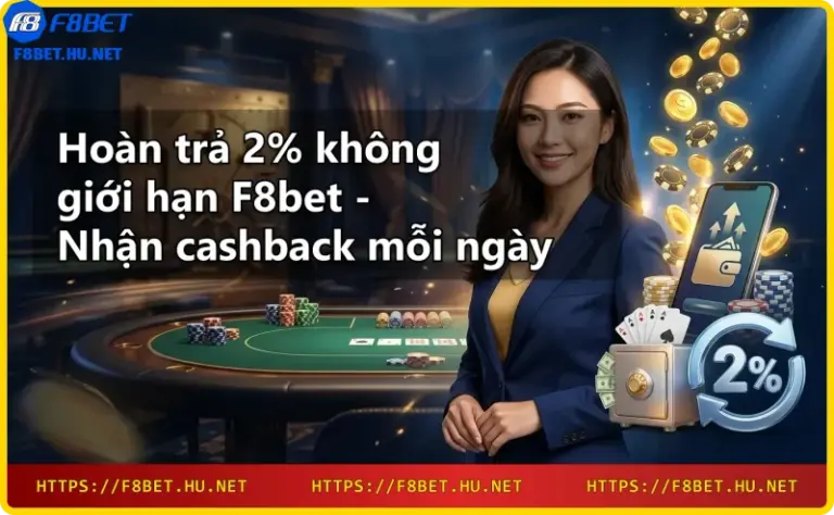 Giới thiệu F8bet nhà cái uy tín với chương trình hoàn trả 2% không giới hạn