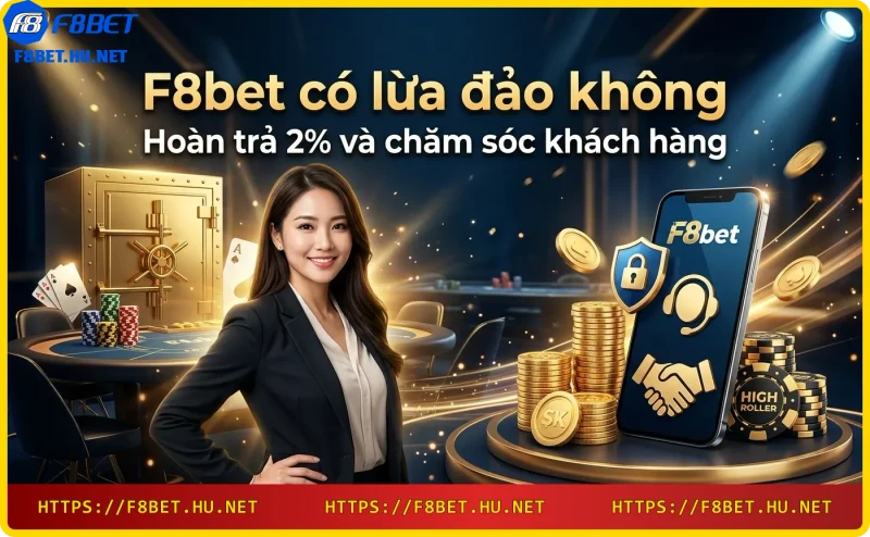 Hoàn trả 2% và dịch vụ chăm sóc khách hàng 24/7 tại F8bet