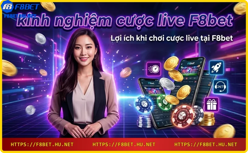 Lợi ích cược live tại F8bet: trải nghiệm thời gian thực và cơ hội chiến thắng lớn