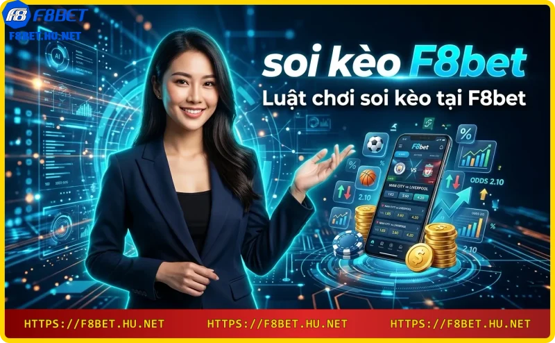 Minh họa các loại kèo bóng đá phổ biến tại F8bet: kèo châu Á, châu Âu, tài xỉu