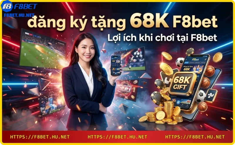 Người chơi nhận thưởng 68K F8bet qua điện thoại vàng neon dưới mưa vàng