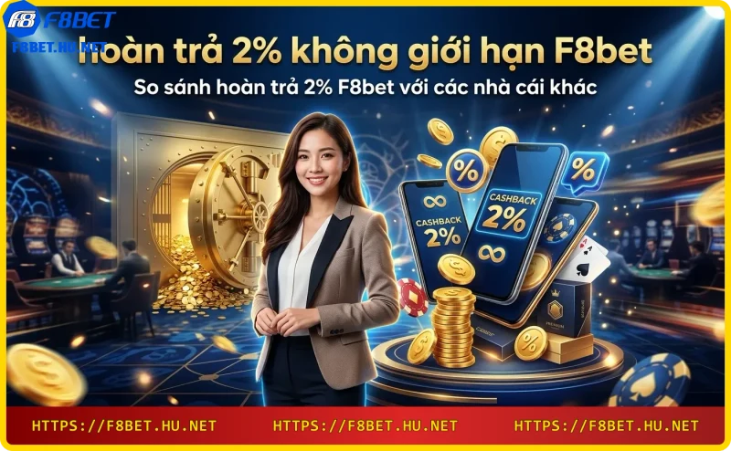 So sánh hoàn trả 2% F8bet vượt trội so với các nhà cái khác