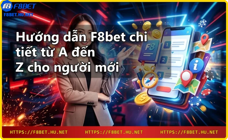 Tòa nhà hiện đại với đèn neon tượng trưng cho nhà cái F8bet